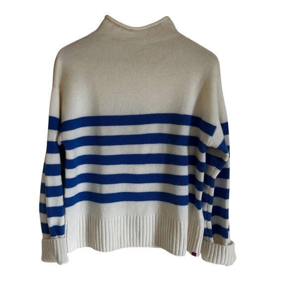 KULE Striped Mock Neck Sweater Wool Cashmere‎ Blend Pullover XS - Picture 1 of 8